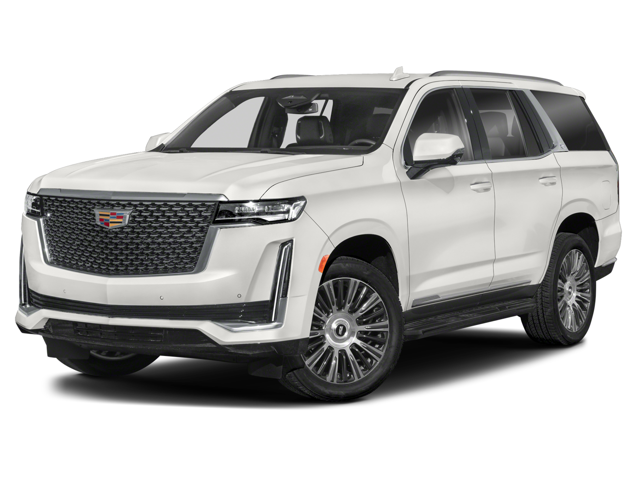 2024 Cadillac Escalade Premium Luxury in Crystal White Tricoat — front three-quarter view